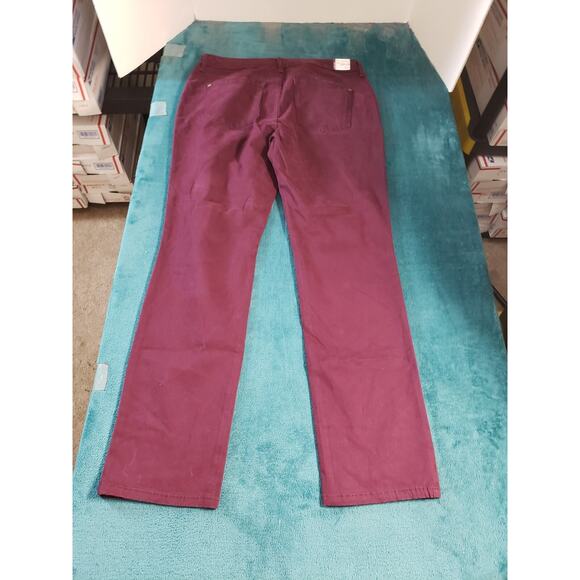 Gloria Vanderbilt Jeans Size 14 Womens Red Denim Pants Low Rise Slim Sadie NWT - Picture 12 of 14